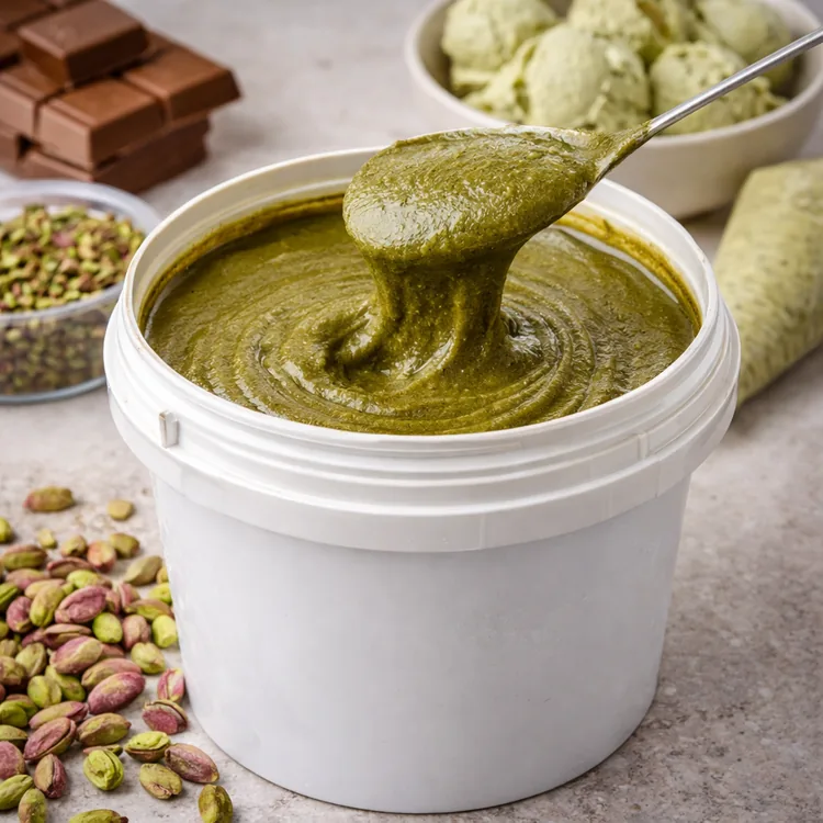 100% pistachio paste for gelato, pastry and chocolate manufacturing